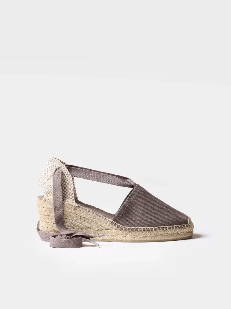 Espadrilla valenciana con nastri da donna | VALENCIA TAUPE