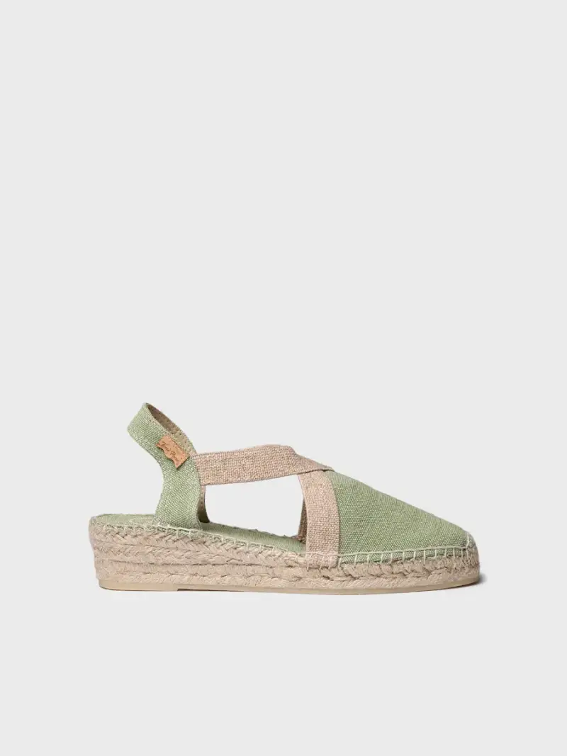 Espadrilla vegana bassa da donna in tessuto di cotone | VERDI-V MENTA