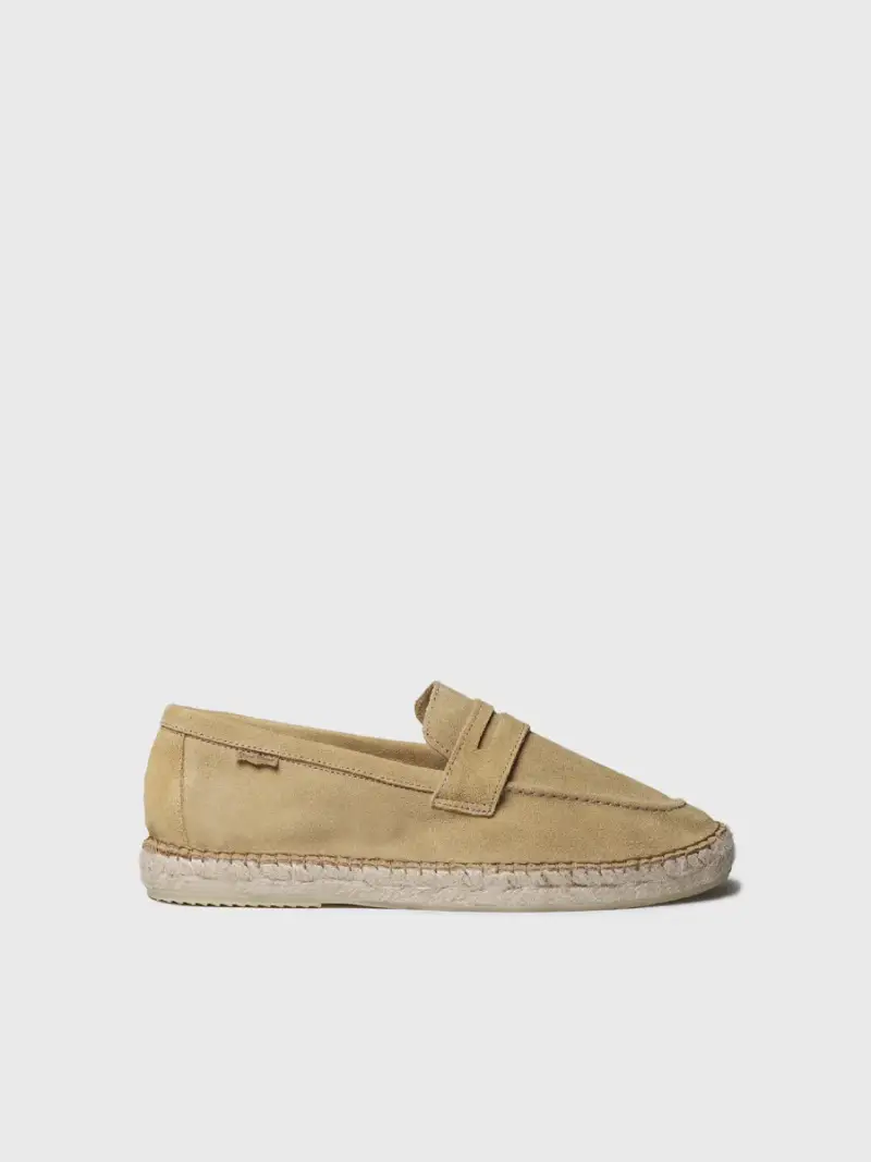 Espadrillas chiuse da uomo in camoscio | BENET OCRE