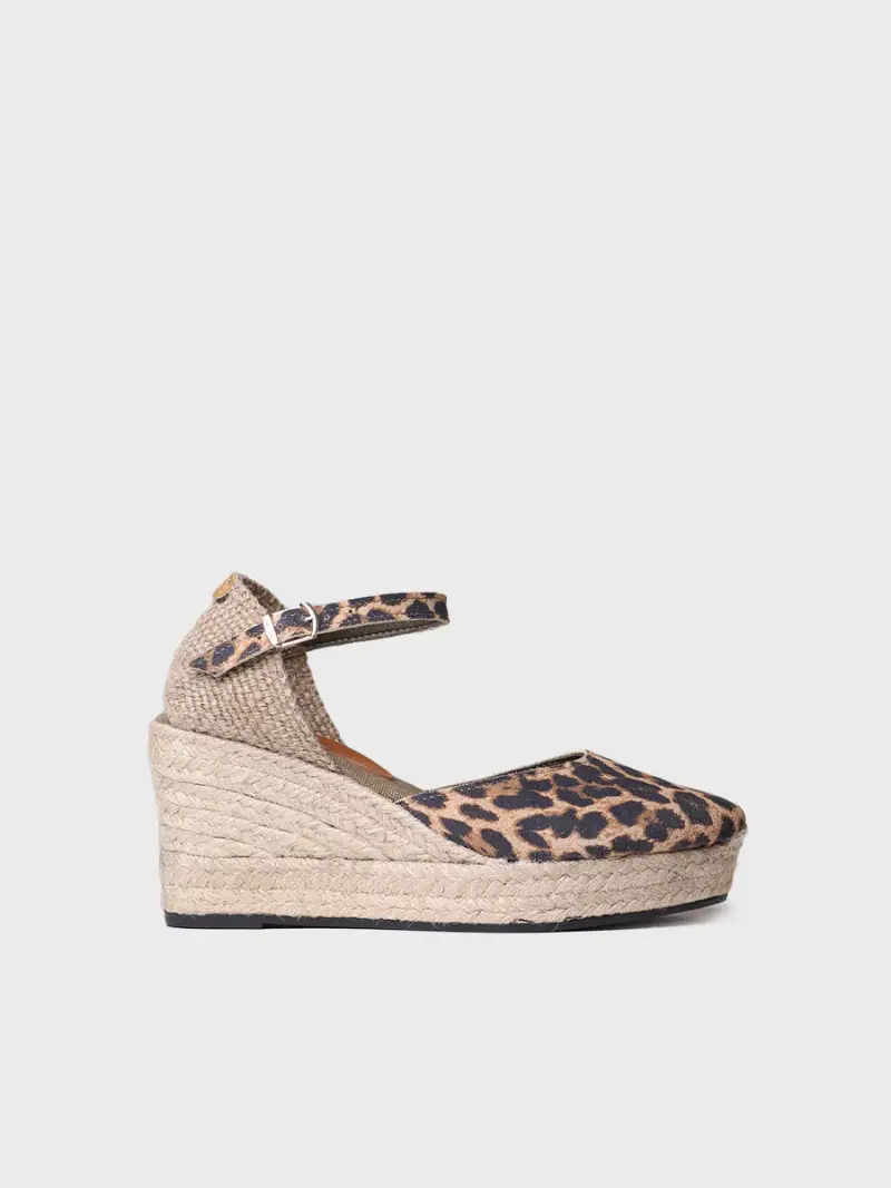 Espadrillas da donna con zeppa con stampa animalier - LAGOS LEONE