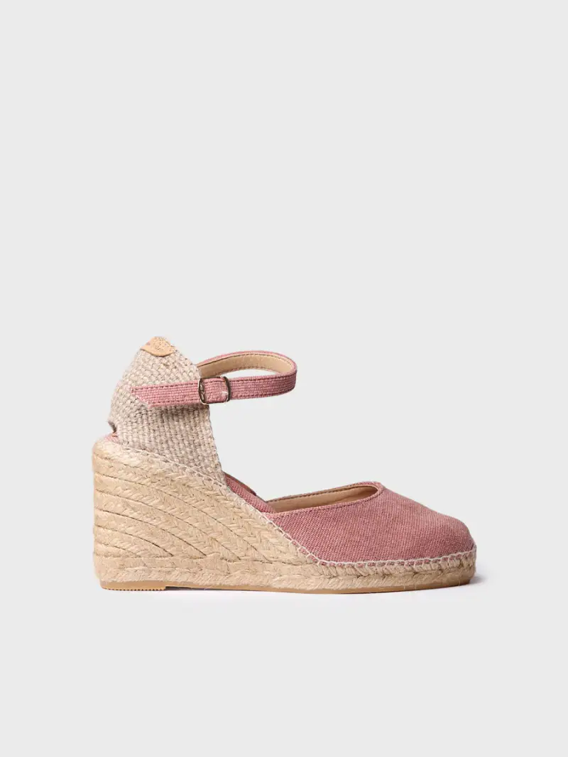 Espadrillas da donna con zeppa in lino e cotone - PIPER-GY ARROSSIRE