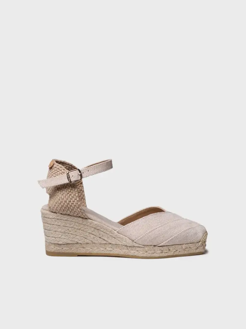 Espadrillas da donna con zeppa in tela di cotone | CLARA CRUDO