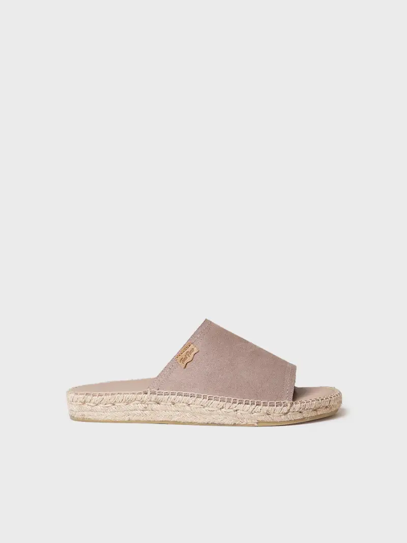 Espadrillas da uomo aperte in pelle scamosciata - BRU GRIGIO