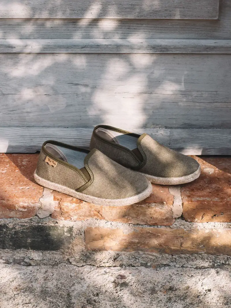 Espadrillas per bambini in tessuto di cotone | ELMER-PQ CAQUI