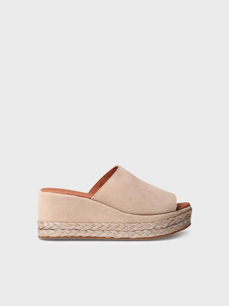 Espadrillas slingback da donna in pelle scamosciata - PAULINA BEIGE