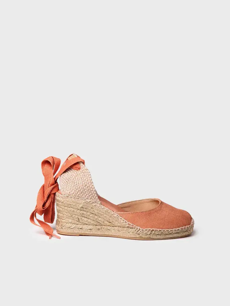 Espadrillas valenciane con zeppa a righe | CALONGE TEJA