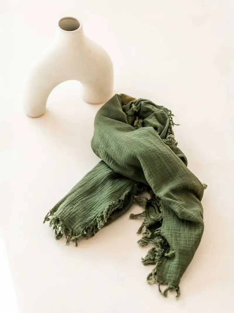 Foulard in cotone in tinta unita CACHI