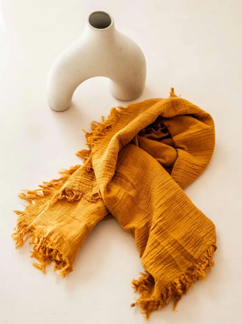 Foulard in cotone in tinta unita OCRA