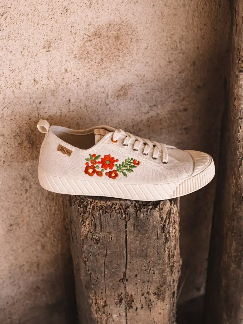 Pantofola da donna con ricamo floreale | GILDA-FL