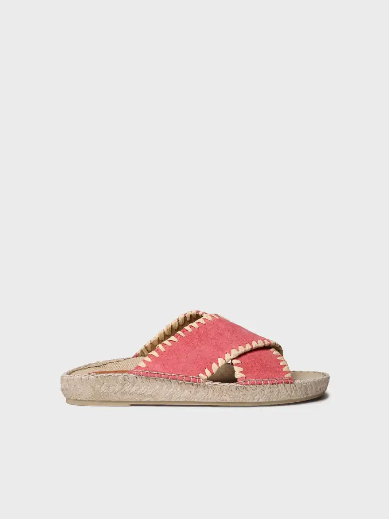 Sandali bassi tipo BIO da donna in camoscio | BALI-SD FRAMBUESA