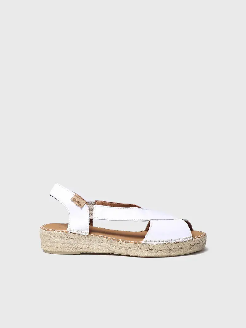 Sandali da donna in pelle con fasce incrociate | ELDA-P BLANCO