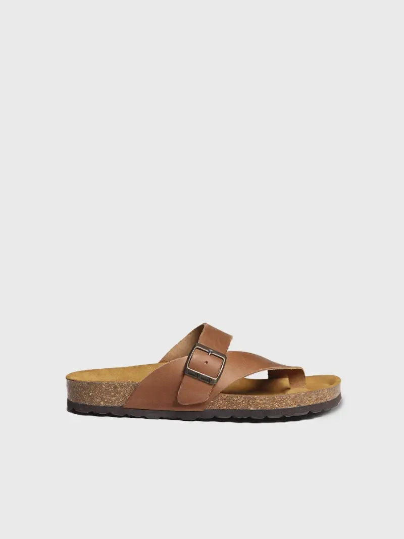 Sandalia de mujer con hebilla en color Blanco | GAIA-PE CUERO