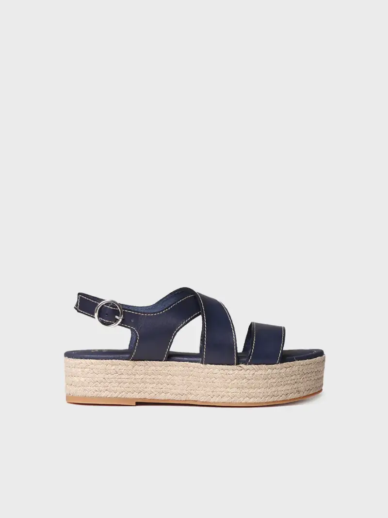 Sandalo con plateau e fasce - ELISENDA MARINO