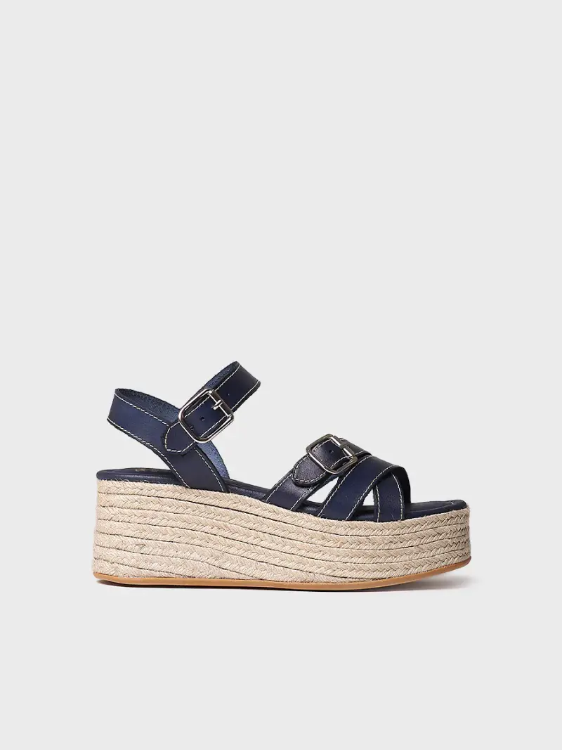 Sandalo con plateau in pelle - CAMELIA MARINO