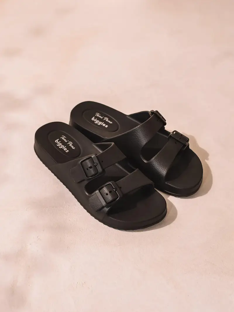 Sandalo in gomma da donna NERO