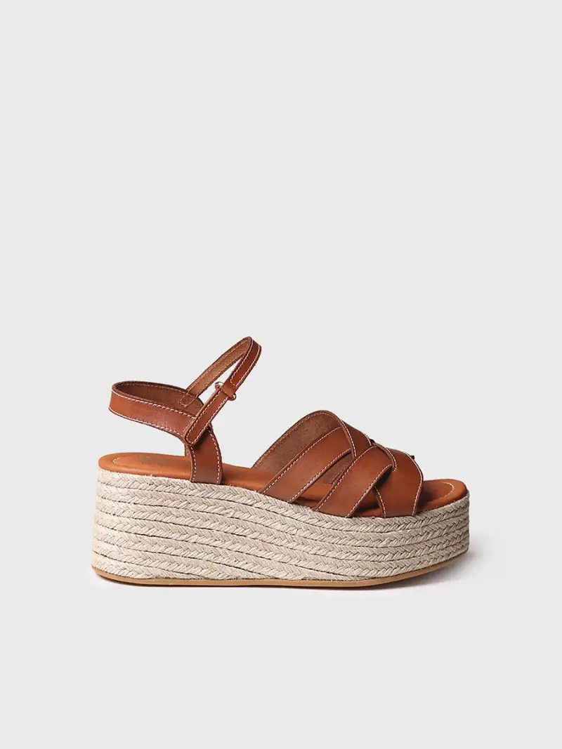 Sandalo plateau in Cuoio - CRISTINA