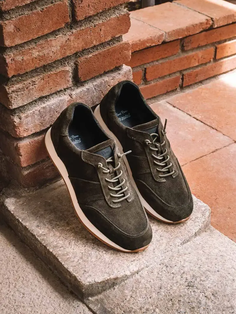 Scarpe sportive con lacci elastici da uomo in camoscio CACHI