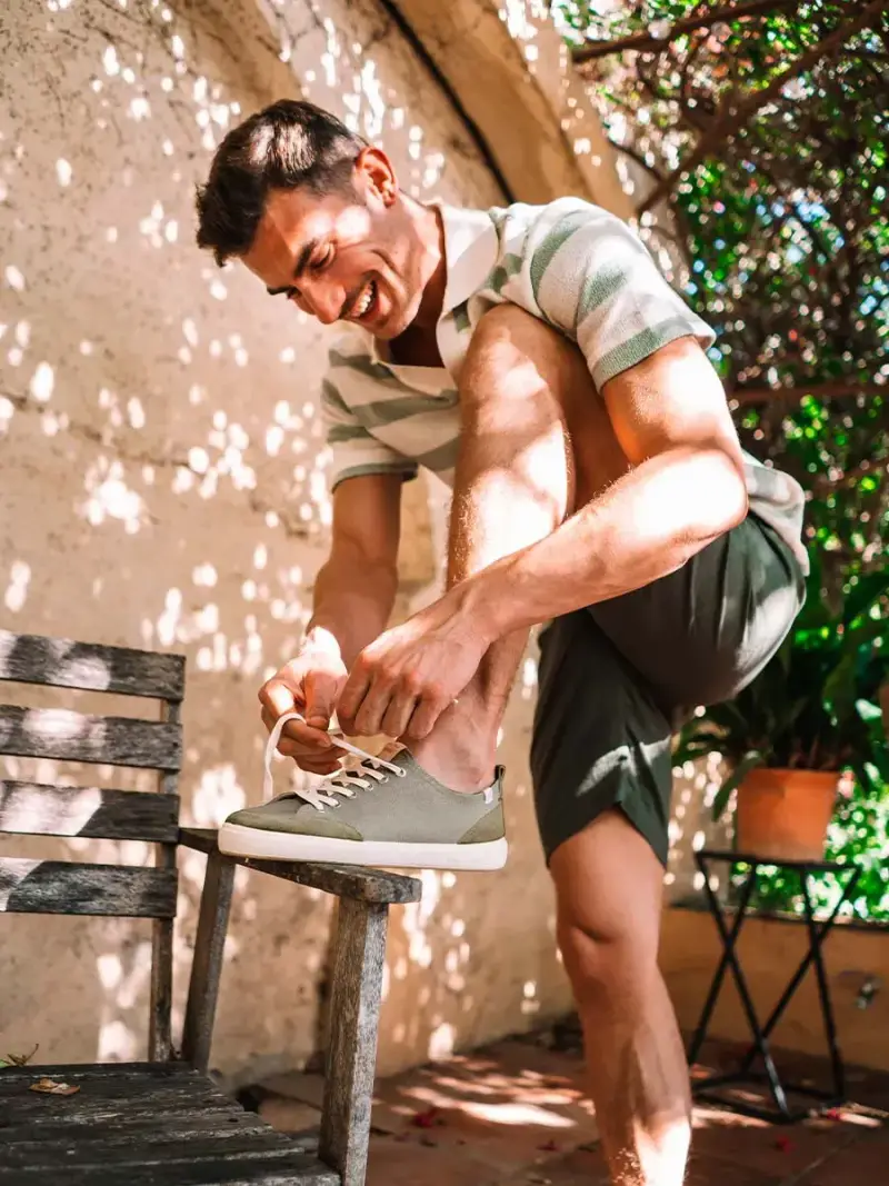 Scarpe sportive da uomo in cotone con lacci CACHI