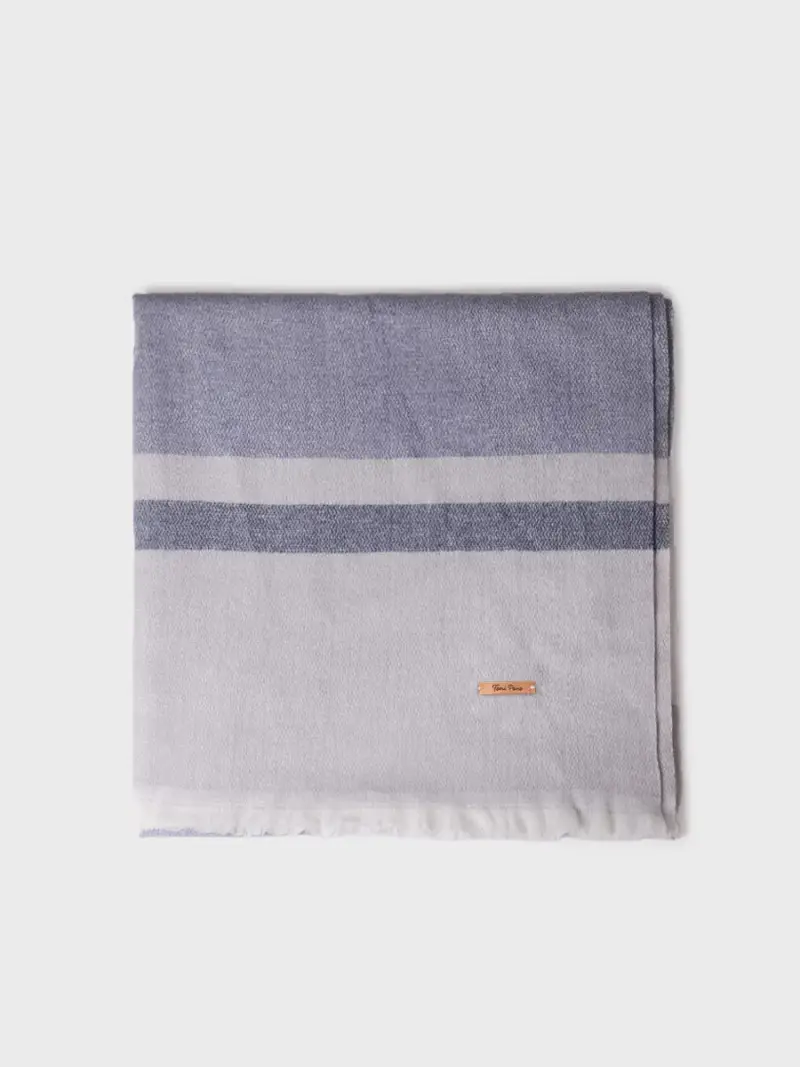 Sciarpa in imitazione cashmere BLU