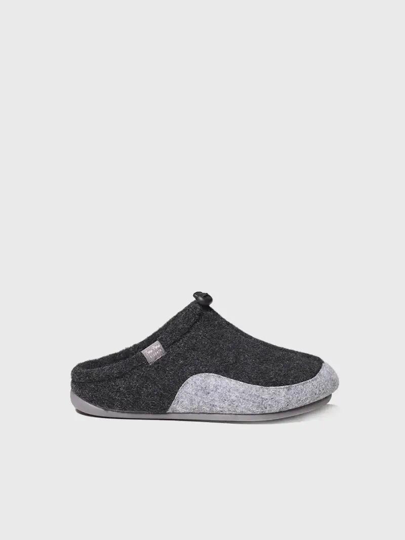 Slipper para hombre en fieltro reciclado | NADIR-FR NERO