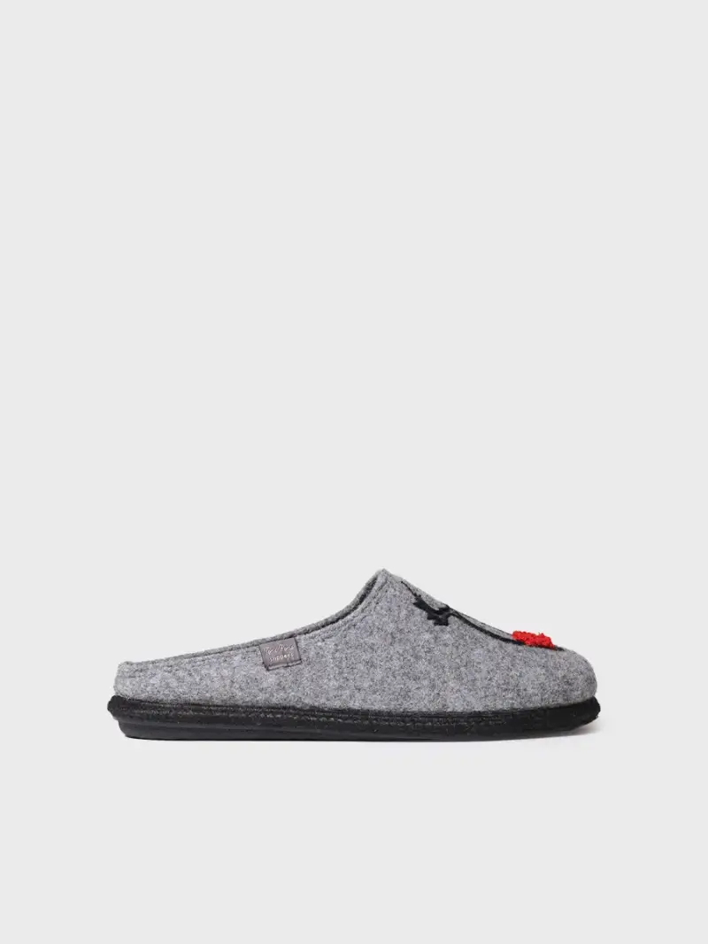 Slippers para hombre en fieltro | TOBI-DR GRIGIO