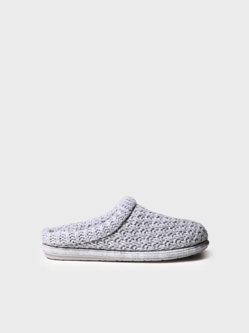 Slippers para mujer en tejido trenzado en Gris | DOMI-SR GRIGIO
