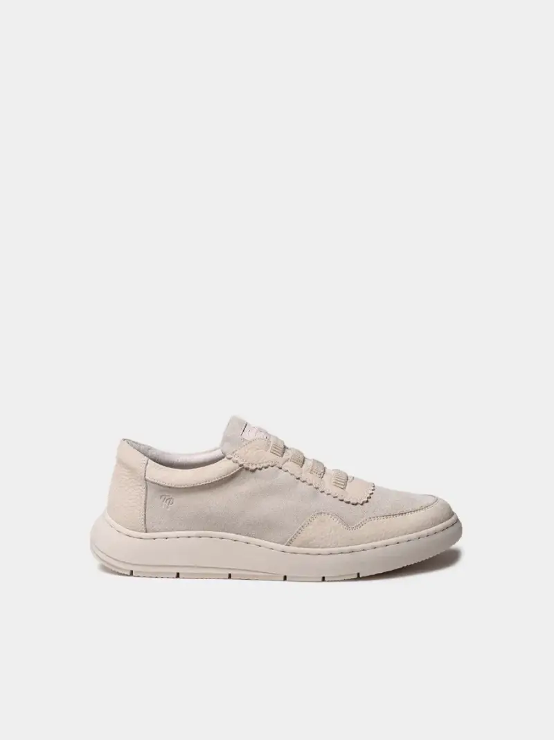 Sneaker sportiva da donna in camoscio bicolore PIETRA