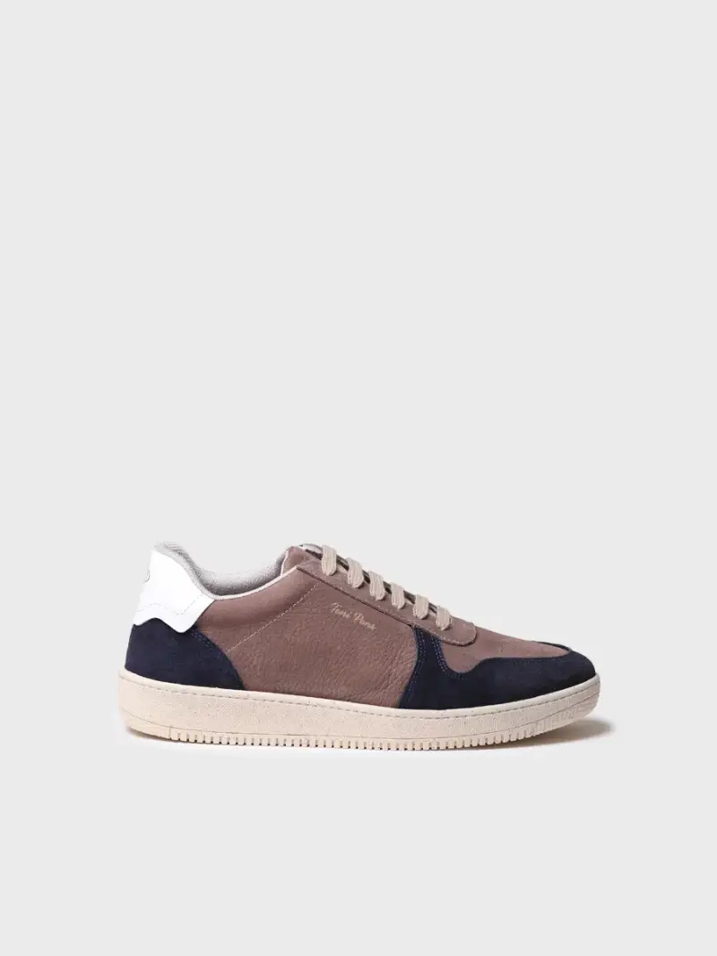 Sneakers per uomo in camoscio TAUPE