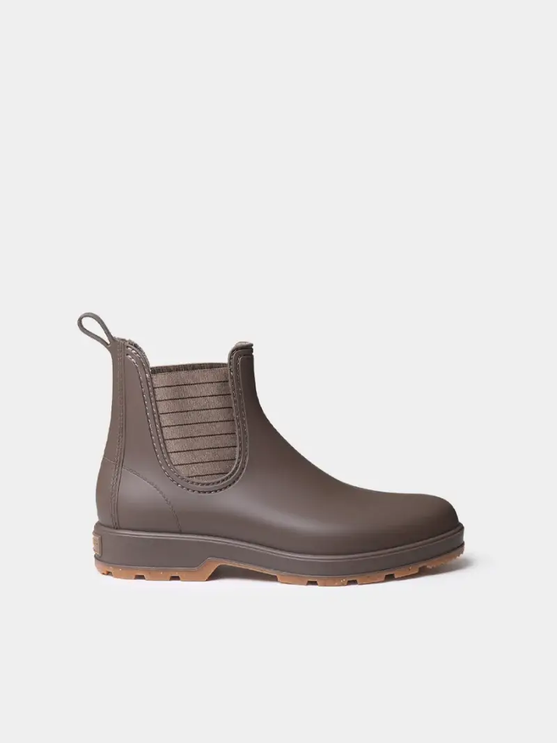 Stivaletti da pioggia da uomo in gomma con elastici TAUPE