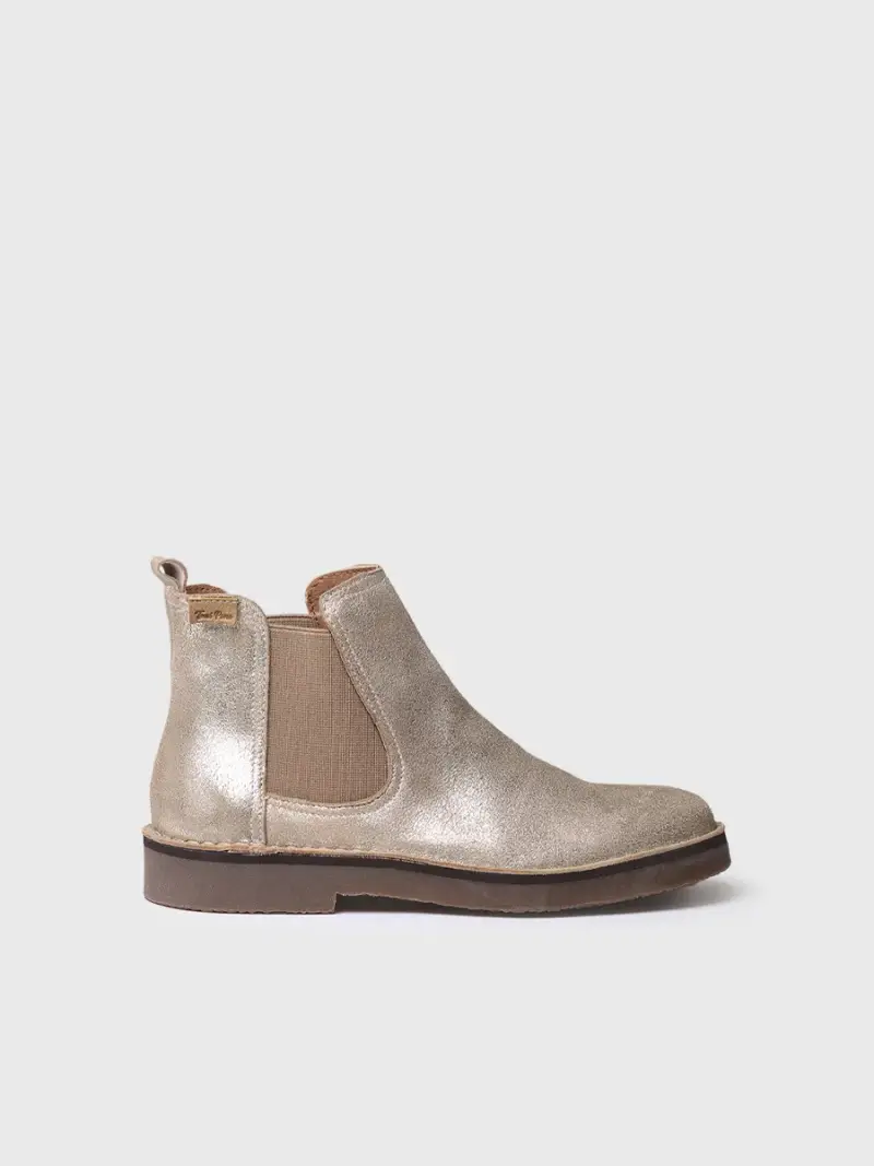 Stivaletto da donna in pelle ARGENTO