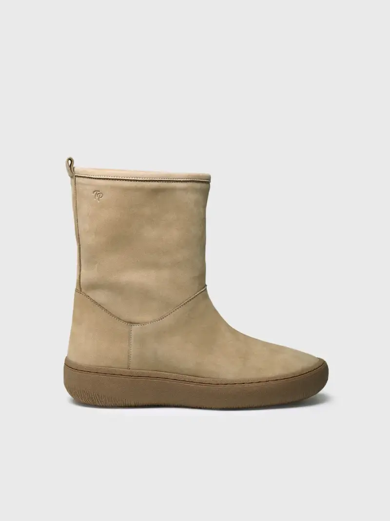 Stivaletto da donna in pelle nubuck BEIGE