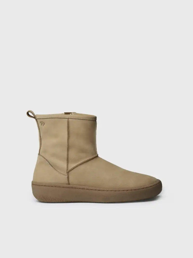 Stivaletto da donna in pelle scamosciata BEIGE