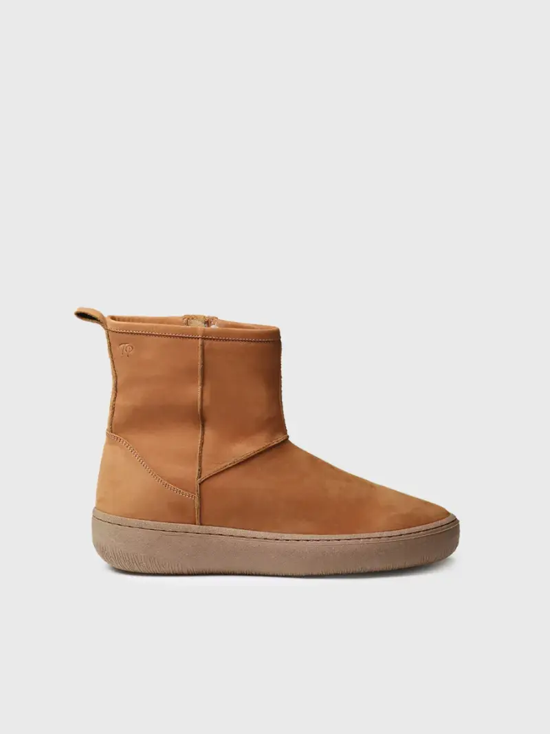 Stivaletto da donna in pelle scamosciata CUOIO