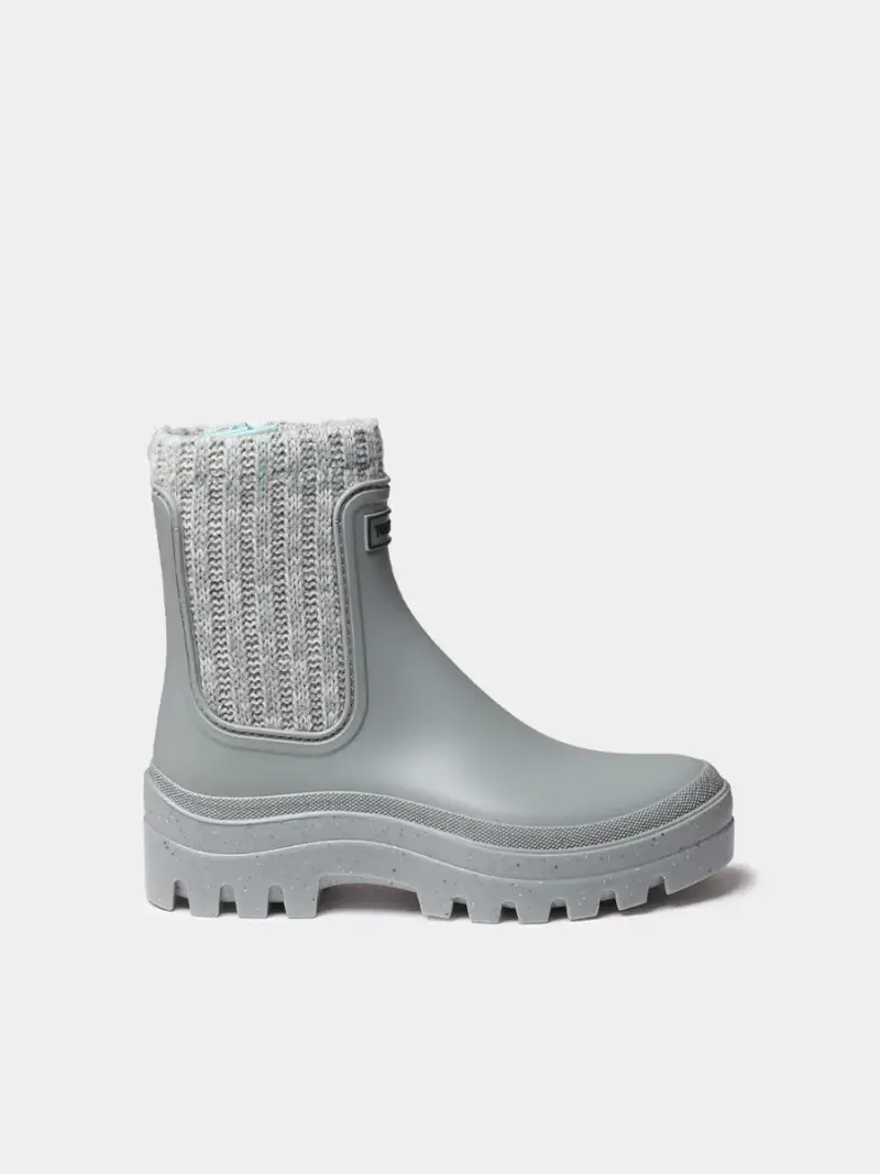 Stivaletto da pioggia da donna in gomma e maglia MENTA