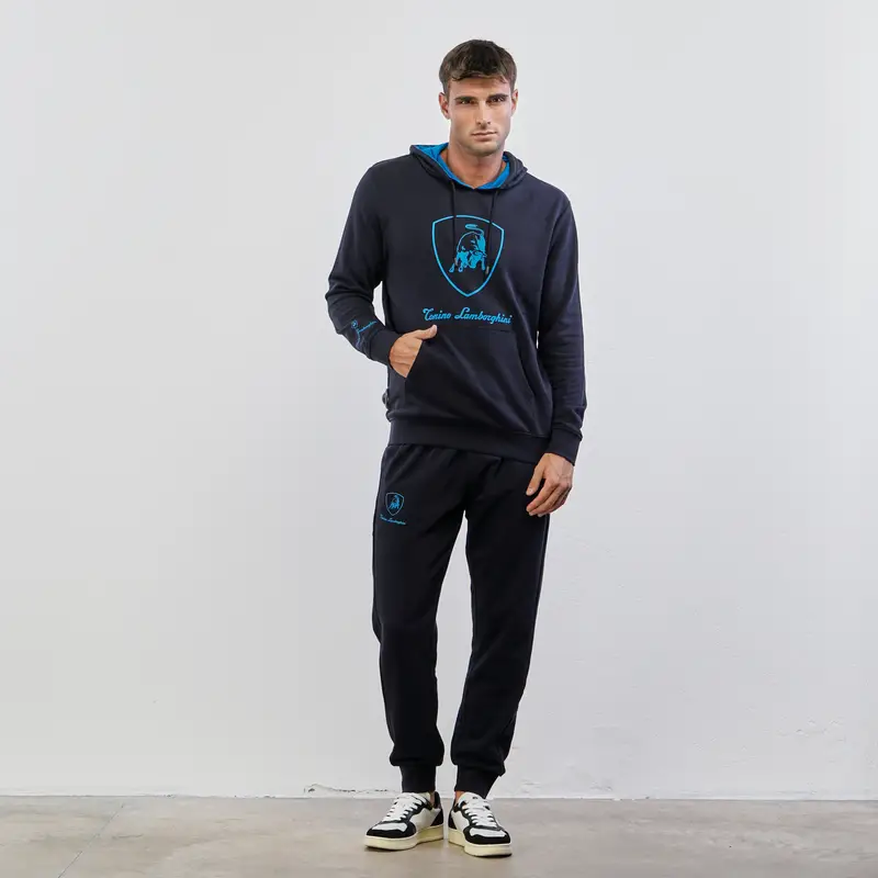 Pantaloni blu con tasche