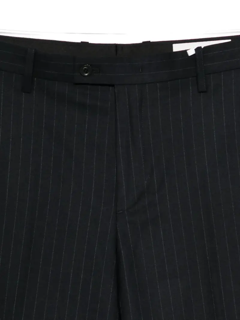 Tonywack Pantaloni blu in misto lana a righe sottili miniatura 2