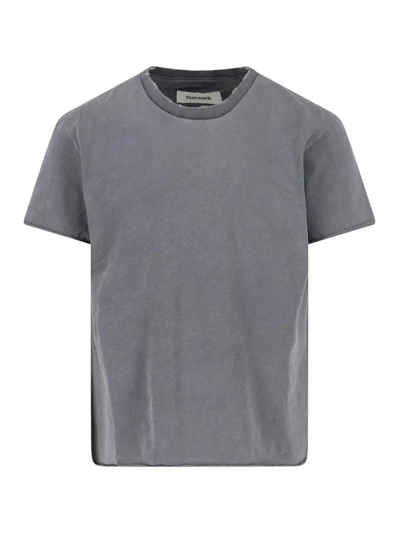 T-shirt In Cotone Grigio
