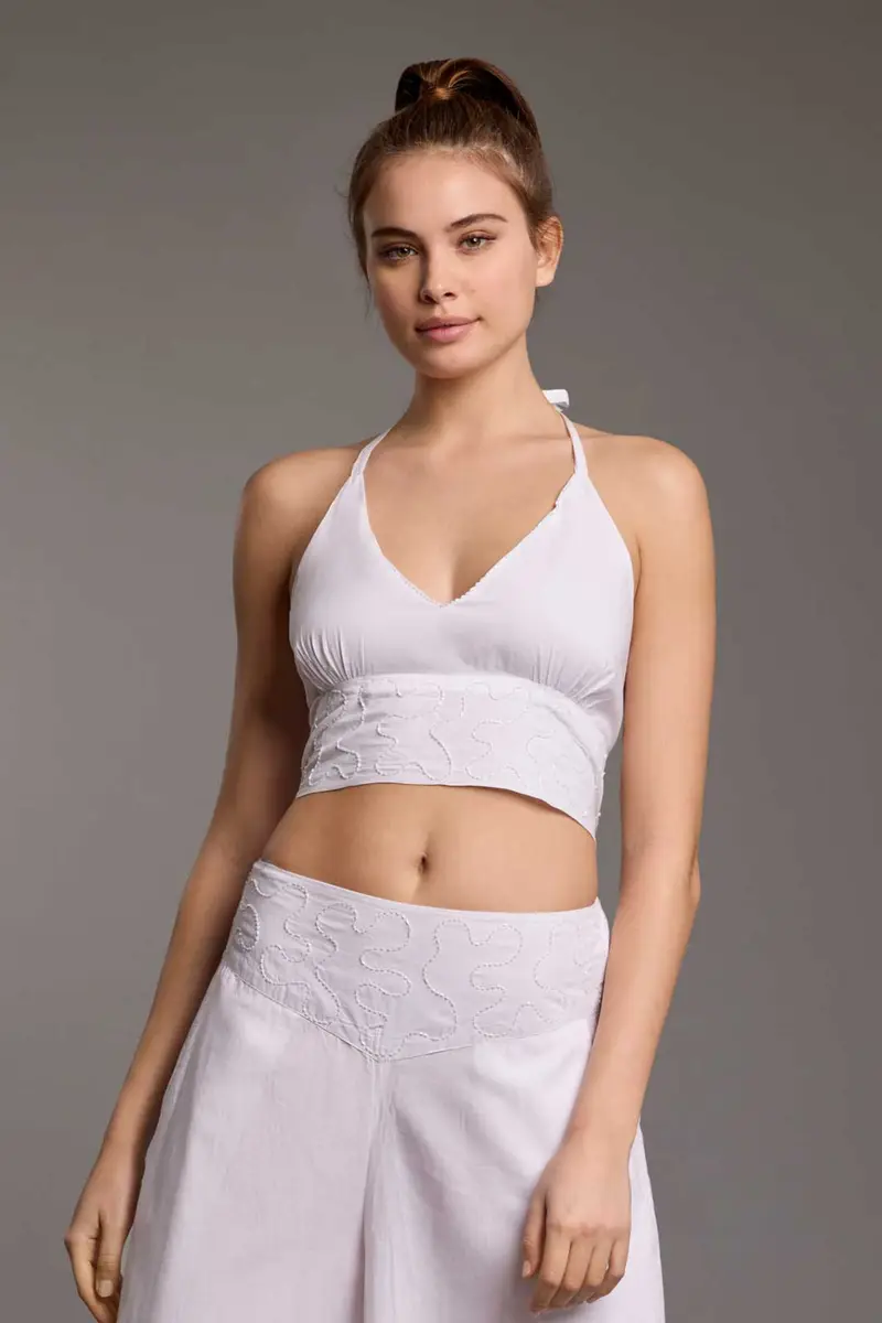 TOP CROP TESS | Colore: Bianco | Taglia: M