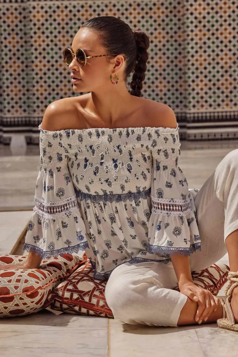 TOP RICAMI ARTIGIANALI NORA | Colore: Multi | Taglia: M