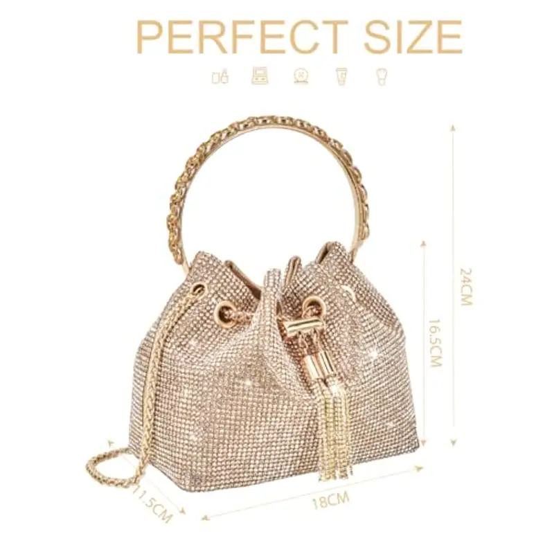 TOPALL Pochette Donna Argento 1607305 miniatura 2