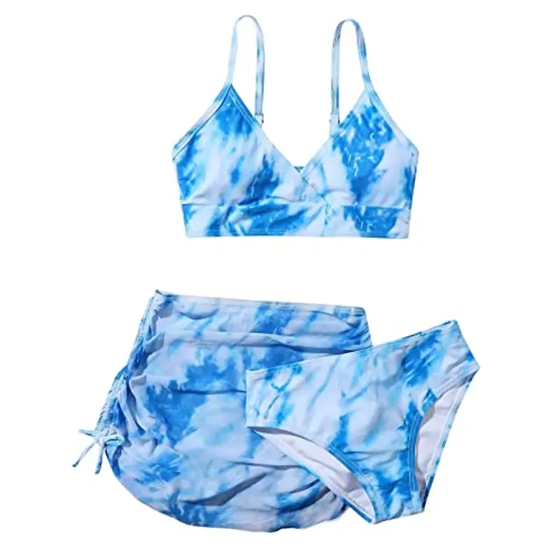 TOPGROWTH Accessorio 3 Pezzi Bikini Bambina E-Blue 11-12 Anni