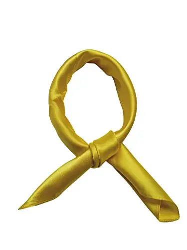 Topmode - Foulard quadrato, 57 x 57 cm, a tinta unita giallo Taglia unica