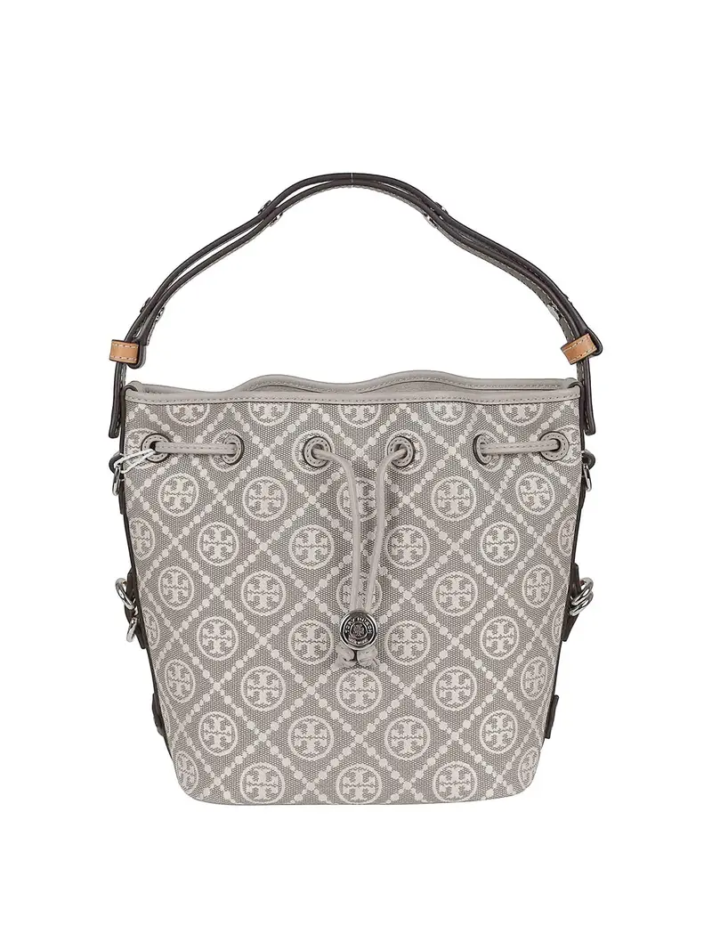 Borsa a secchiello multiuso con monogramma T Grigio
