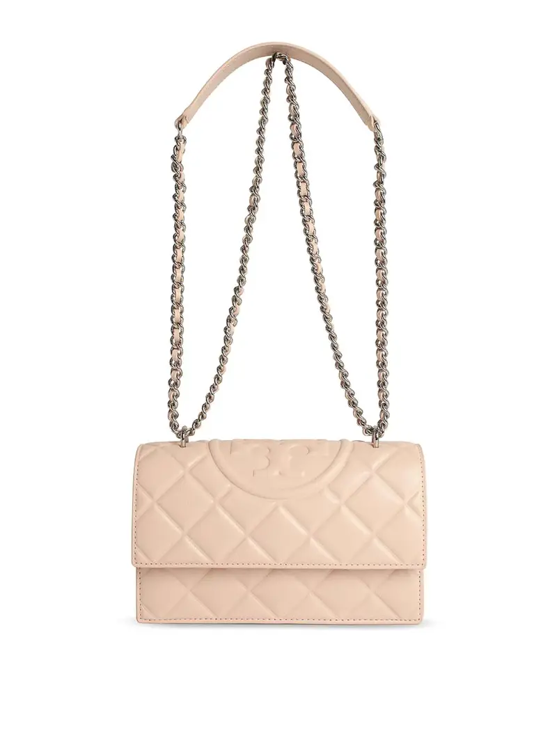 Borsa a traversa in pelle rosa fiammeggiante Color Carne E Neutri