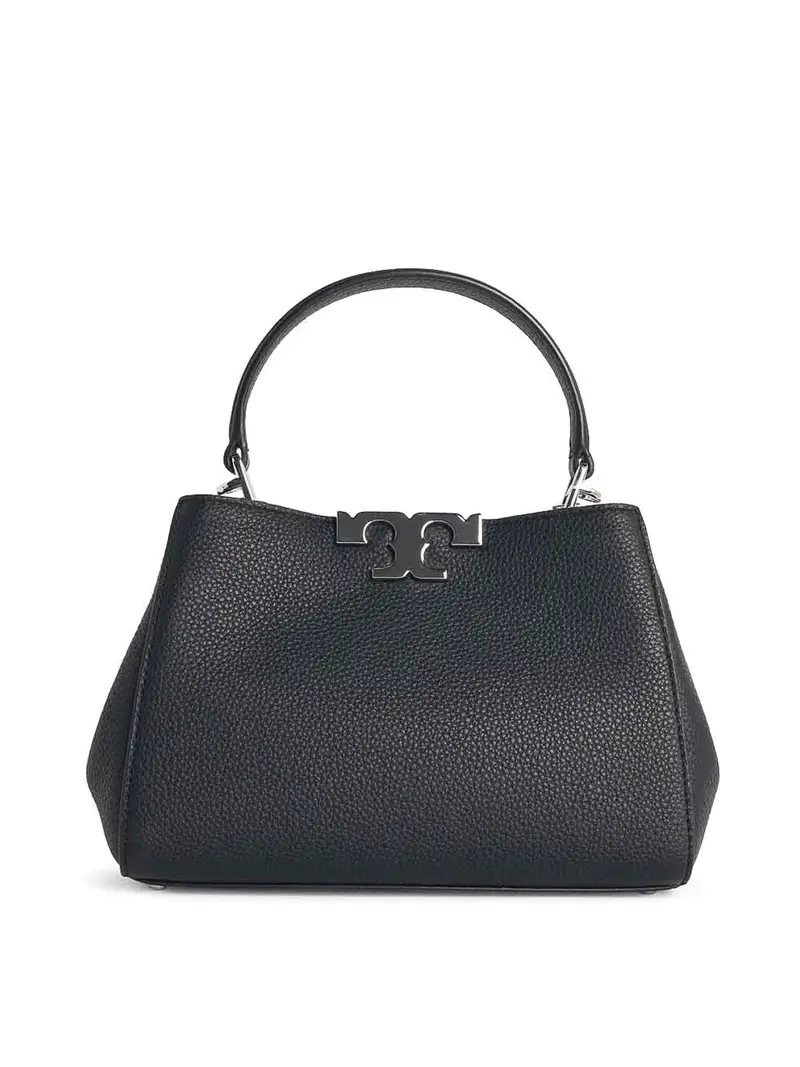 Borsa in pelle nera Eleanor Nero