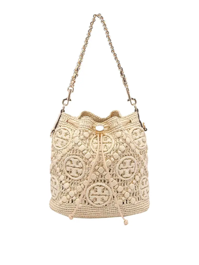 Borsa per secchio T-monogramma naturale Beige