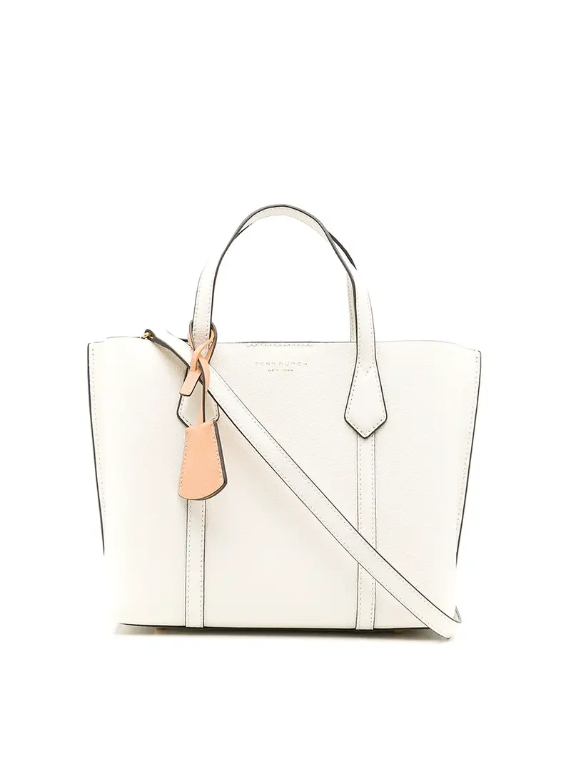 Borsa Perry in pelle con tracolla regolabile Bianco