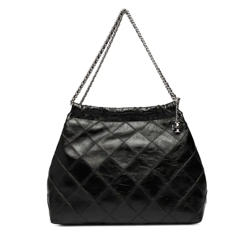 Borsetta Tory Burch Fleming Soft Distressed Hobo Bag 165170 Nero