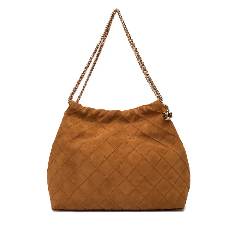 Borsetta Tory Burch Fleming Suede 166064 Marrone