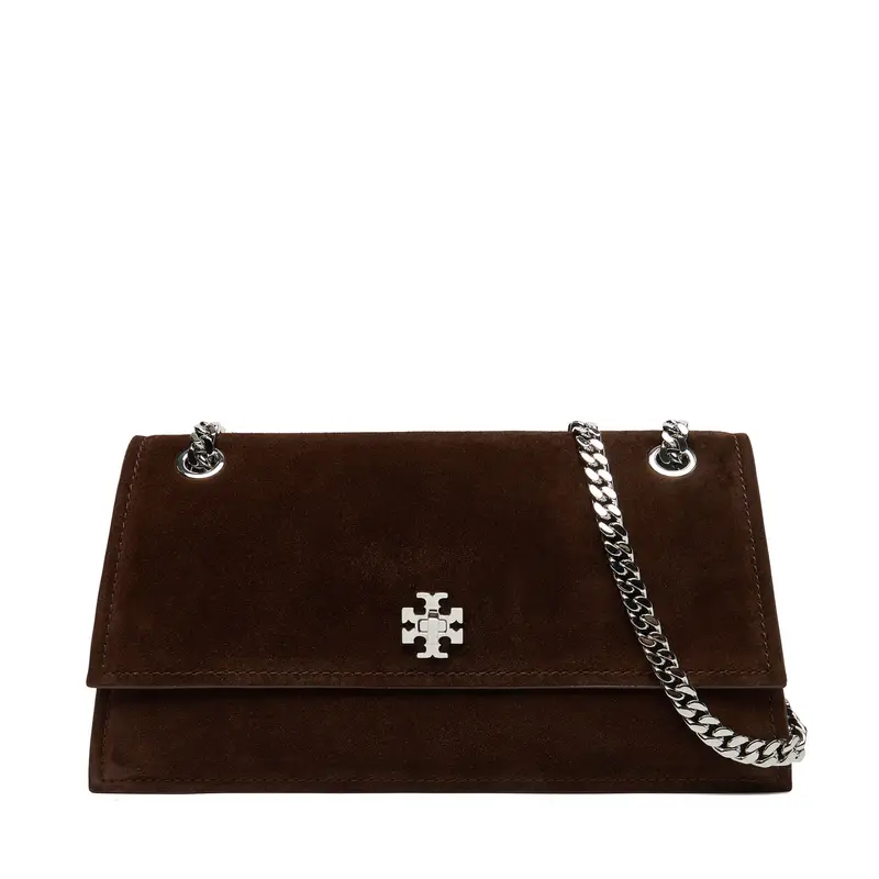 Borsetta Tory Burch Kira Turnlock Suede Shouldr Bag 169176 Marrone